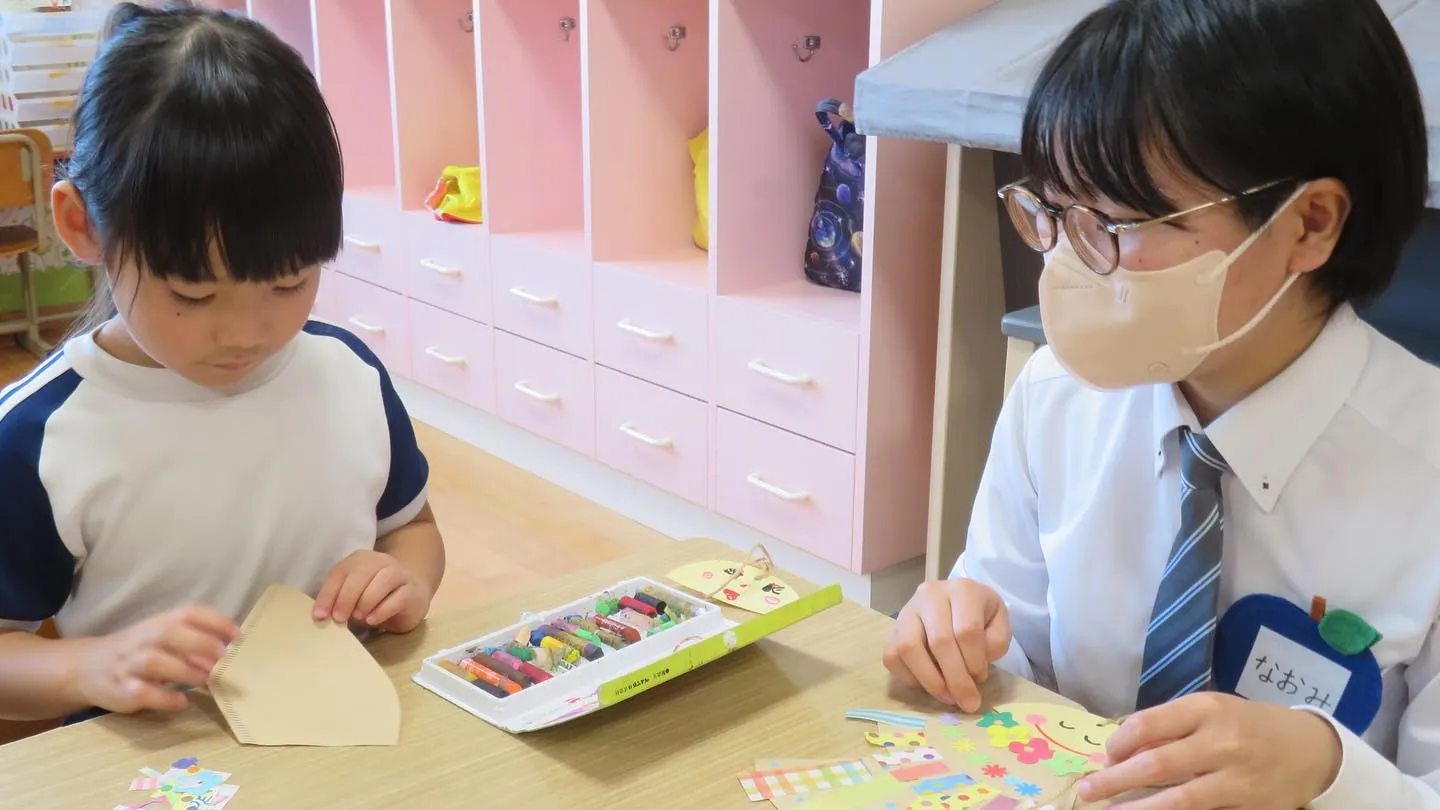 高千穂高校 未来探求の生徒さんが年長組に遊びに来てくれました...