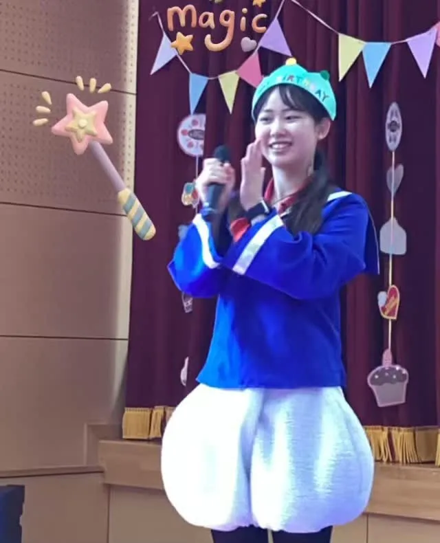 お誕生会前のマジックショー🎩✨と、お誕生会後のキャタピー競走...