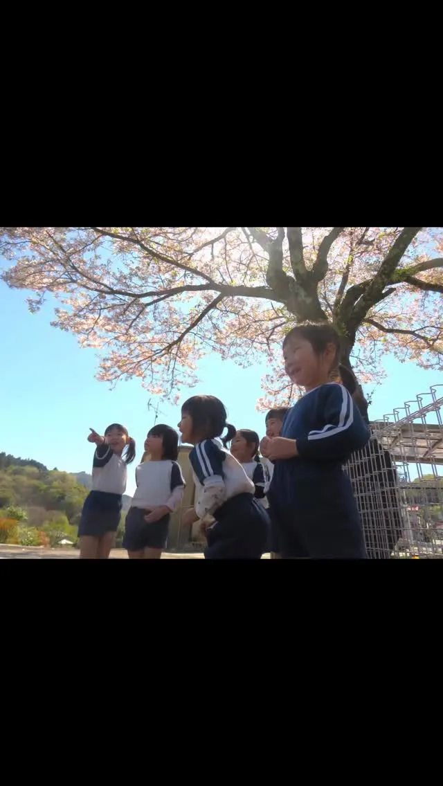 桜と以上児さん🌸